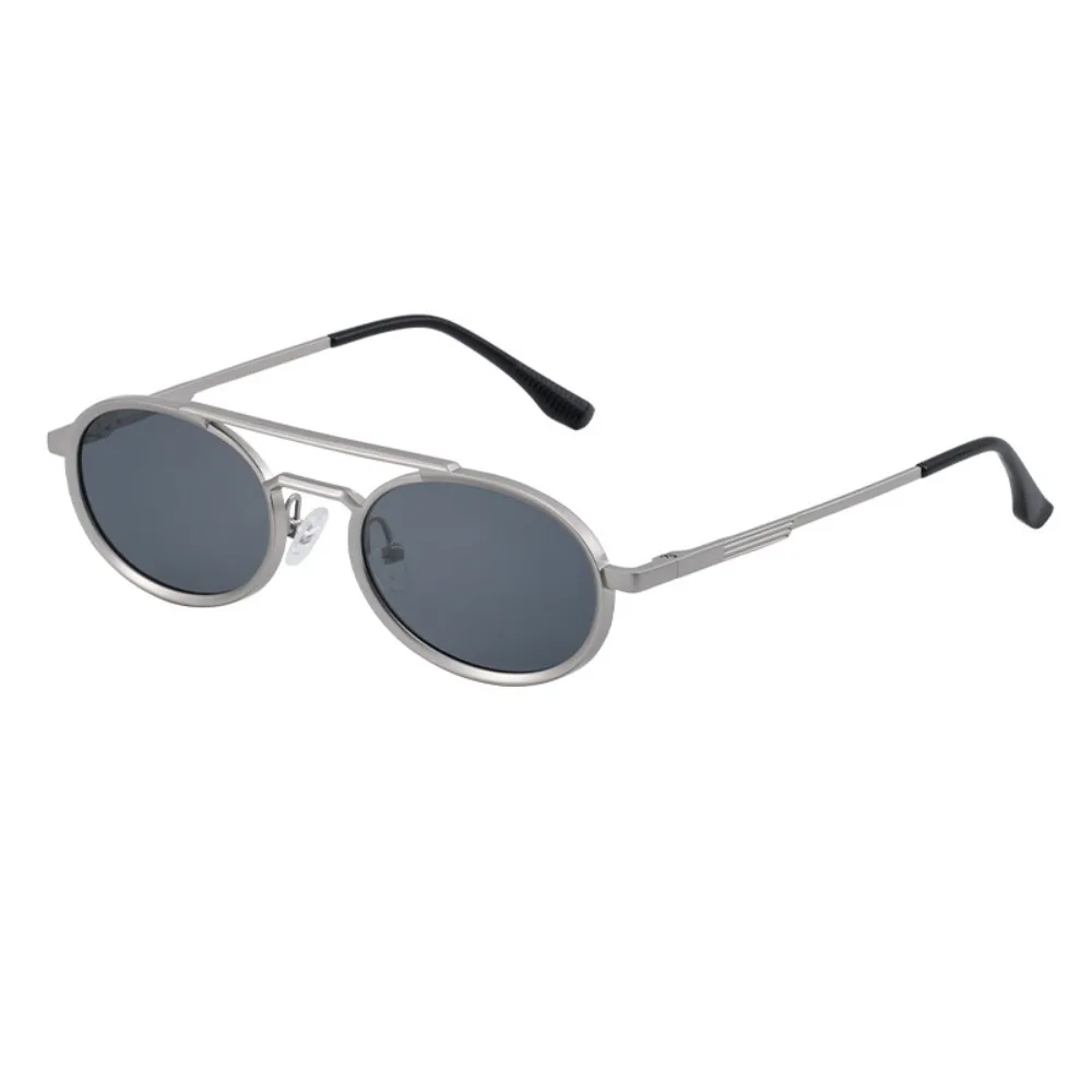 

Classic Round Oval Sunglasses Small Frame Multicolor Lenses Metal Eyewear Lightweight Shades Steampunk Sunglasses Unisex