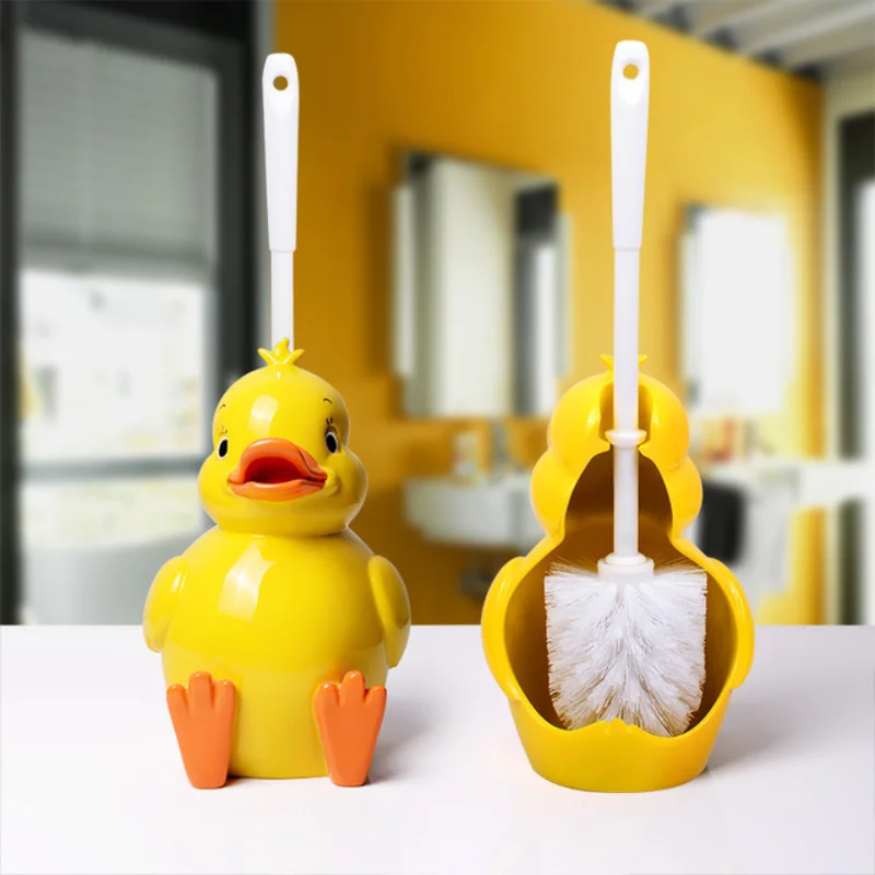 

Cute Cartoon Duck Toilet Brush Holder, Resin Base, Creative Pets, Cleaning Tool, Home and Hotel Supplies, Bathroom Decoration