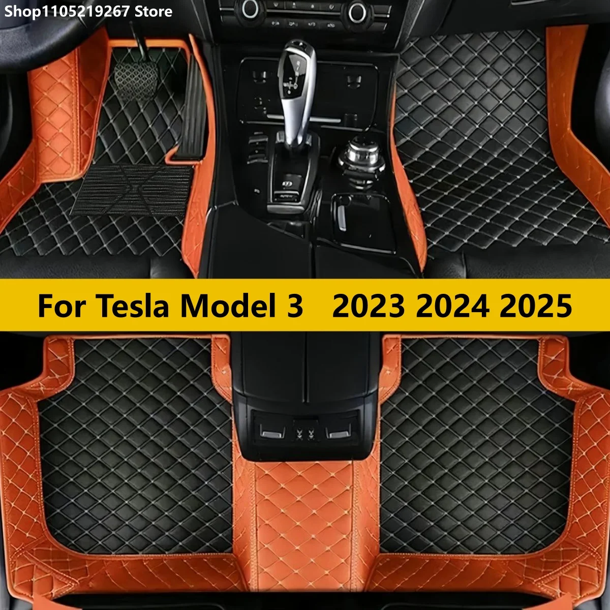 

Автомобильные коврики для Tesla Model 3 2023 2024 2025: полный комплект из кожи, аксессуары для авто