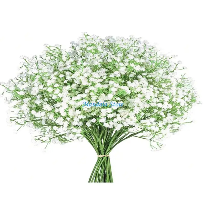 

U2JC Pack of 25 Wedding Faux Gypsophila Bouquets Indoors Outdoor Decoration Dustproof Home Greenery