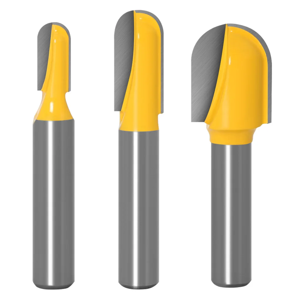 1PC 8MM Schaft Fräser Holz Carving Router Bit Hartmetall-schaftfräser Werkzeug Lange Klinge Runde Nase Bit core Box Router Bit