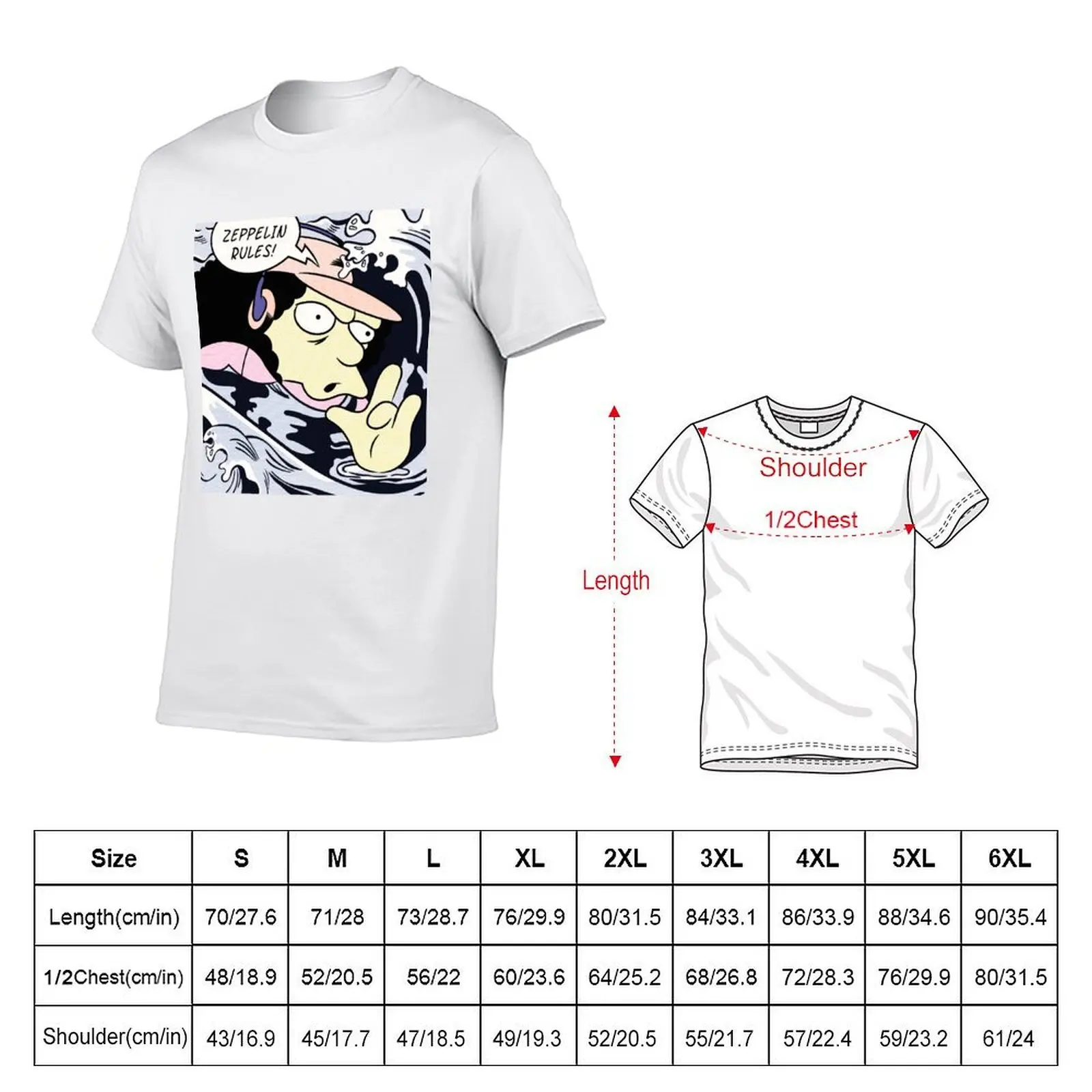 Zeppelin Rules T-Shirt sublime funny shirt cotton big and tall t shirts for men