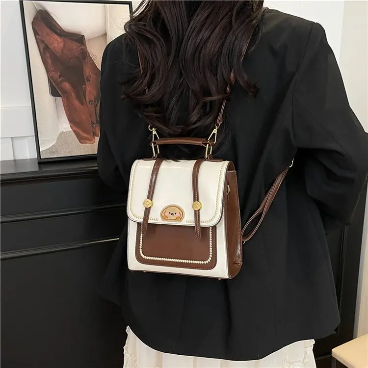 

2025 Autumn New 2347 Handbag Fashionable Versatile Retro Cute Women's Bag Cover PU