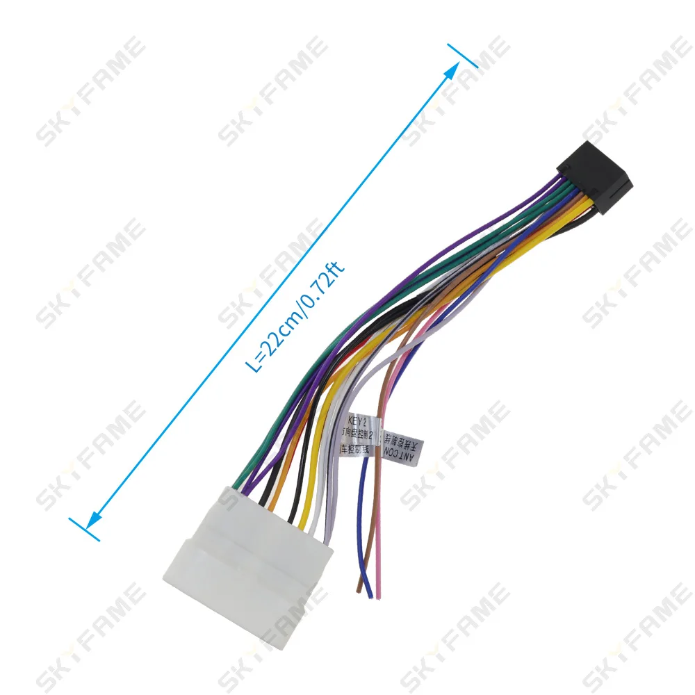 SKYFAME Car 16pin Wiring Harness Adapter Android Radio Power Cable For Isuzu D-MAX Chevrolet S10 Colorado Blazer