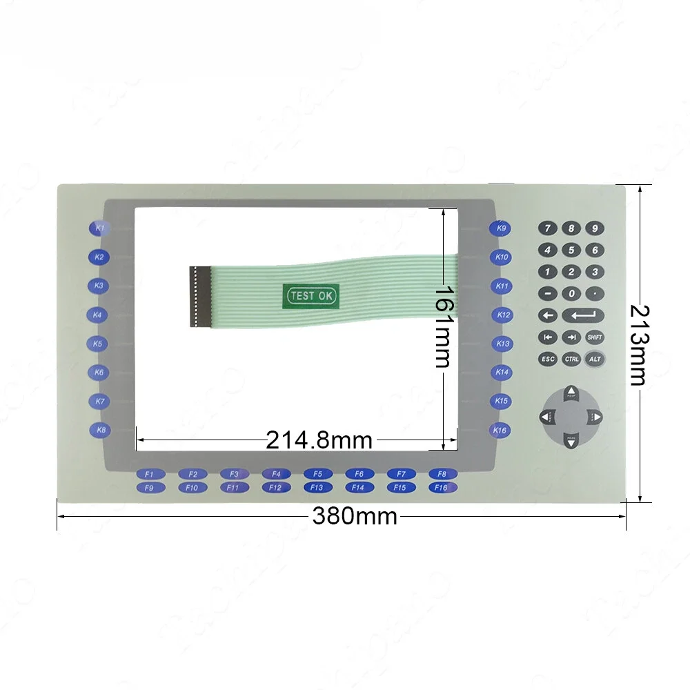 2711P-B10C4D9 Touch Screen Panel for 2711P-B10C4A9 with Membrane Keypad