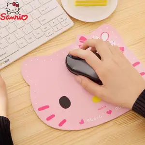 Tapis de souris Sanrio, ordinateur Kawaii, tapis de bureau antidérapant Hello Kitty, tapis à café rose noir y2k, tapis de souris souple, cadeaux d’anniversaire de fille 8 meilleurs blocs de bureau rose en vente - No 1