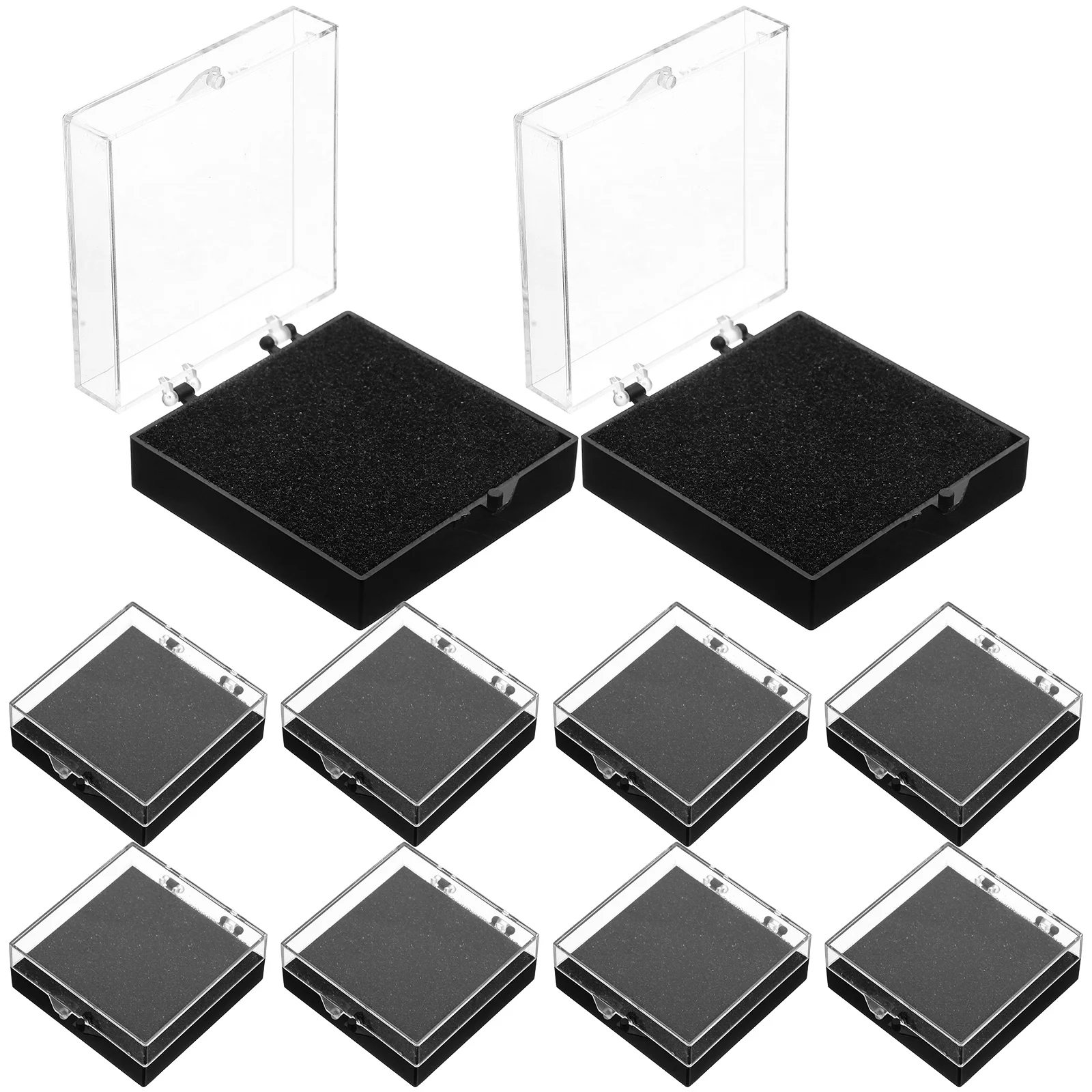 

10 Pcs Pins for Bag Gift Box Badge Holder Carrying Case Display Black Organizer Man