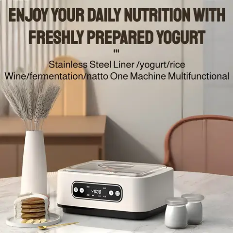 Yogurt Machine 1.6L Large Capacity Household Fully Automatic Multi-Function Stainless Temperature Control 0-48 Hours Timer