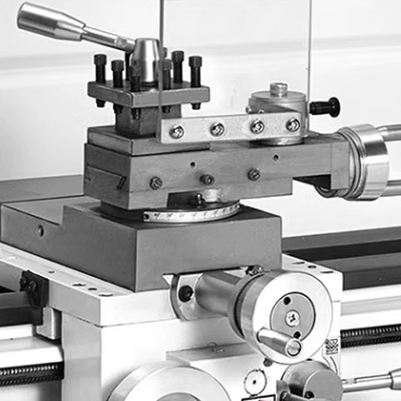 Torno pequeño para el hogar, máquina herramienta de cuentas multifunción mejorada horizontal de velocidad variable de alta precisión HC280