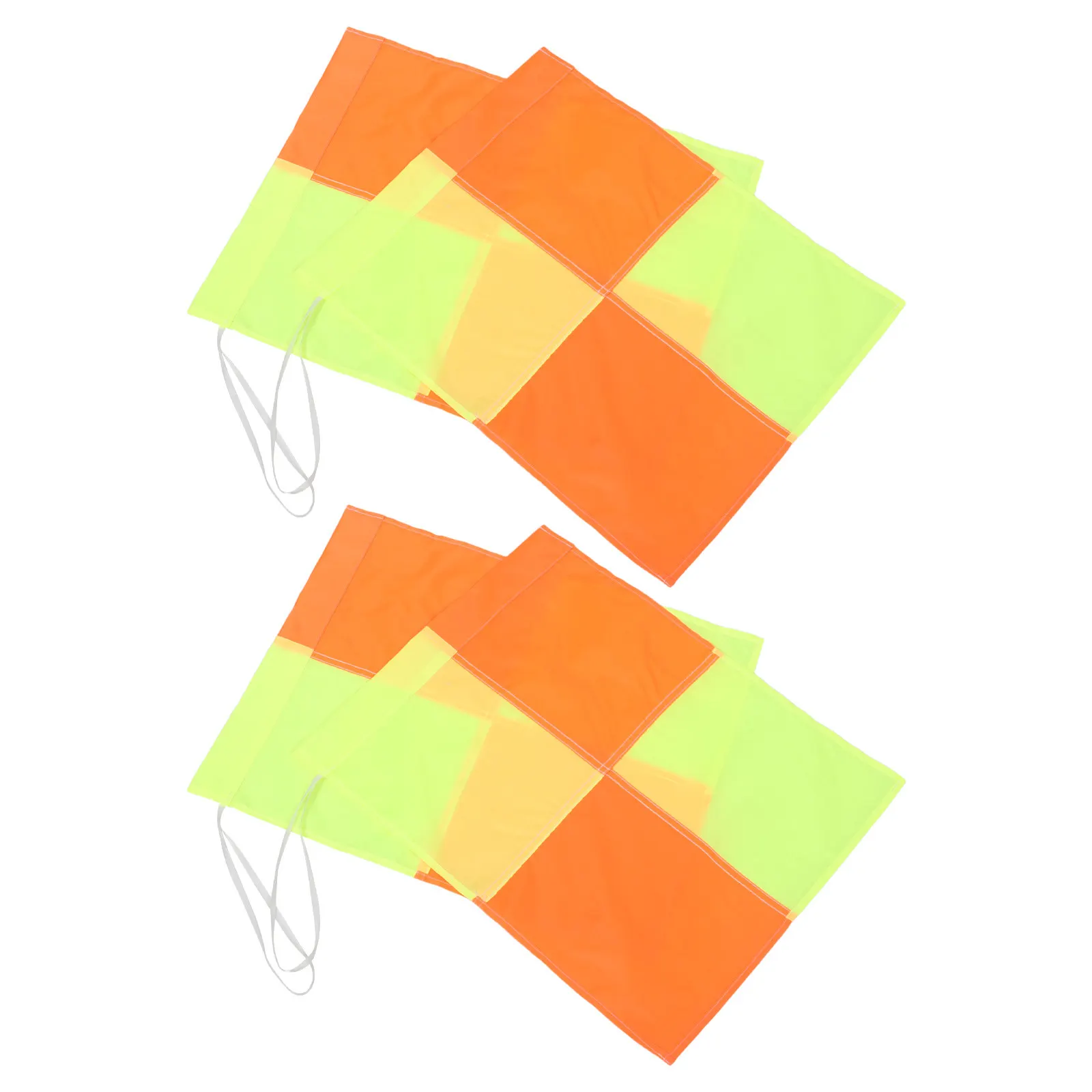 4Pcs Soccer Corner Flags Referee Replacement Kit High Visibility Orange Yellow 18.7x14.6 Football Penalty Flags Official Match view 2