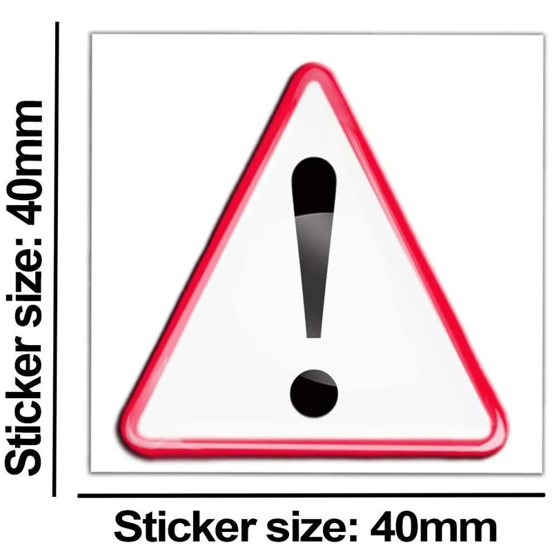 3D Dome Warning Stickers Safety Security Danger Attention Emergency Decals PU Resin Process