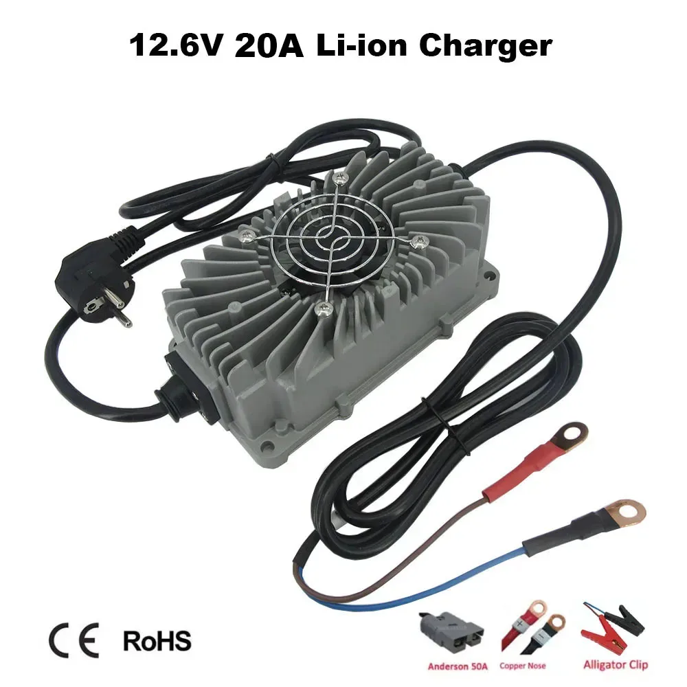 

300W Waterproof 12V 20A Lithium Charger 3S 12.6V 12 Volt 10.8V 11.1V Li-ion Smart Energy Storage RV Solar system Charger