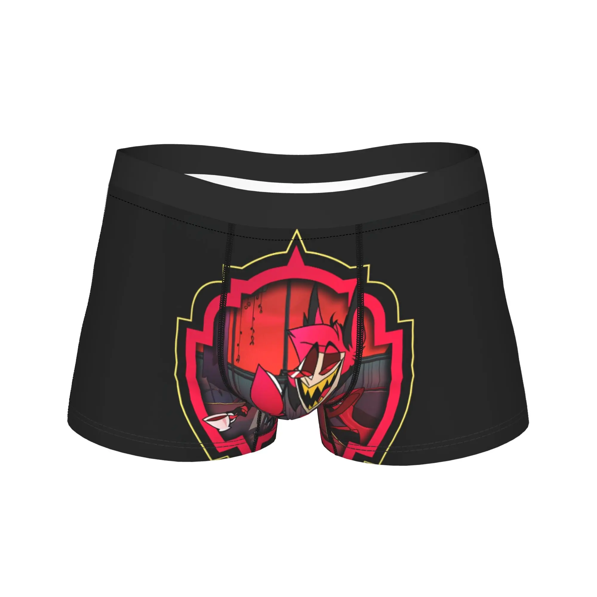 

Hazbins Hotels Lucifer Underwear Males Boxer Brief Funny Trunk Trenky Design Large Size Panties