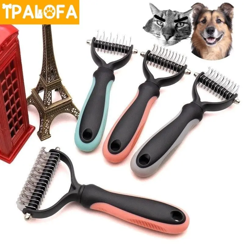 Spazzola per cani Pet Dog Hair Remover pettine per gatti spazzola per toelettatura e cura per capelli lunghi e capelli corti forniture per cani