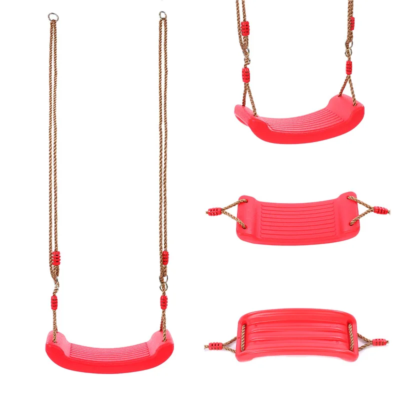 100kg Kids Disc Swing Seat Plastic Anti Slip Hanging Chair Height Adjustable Rope Indoor Outdoor Garden Playground Fitness Toys