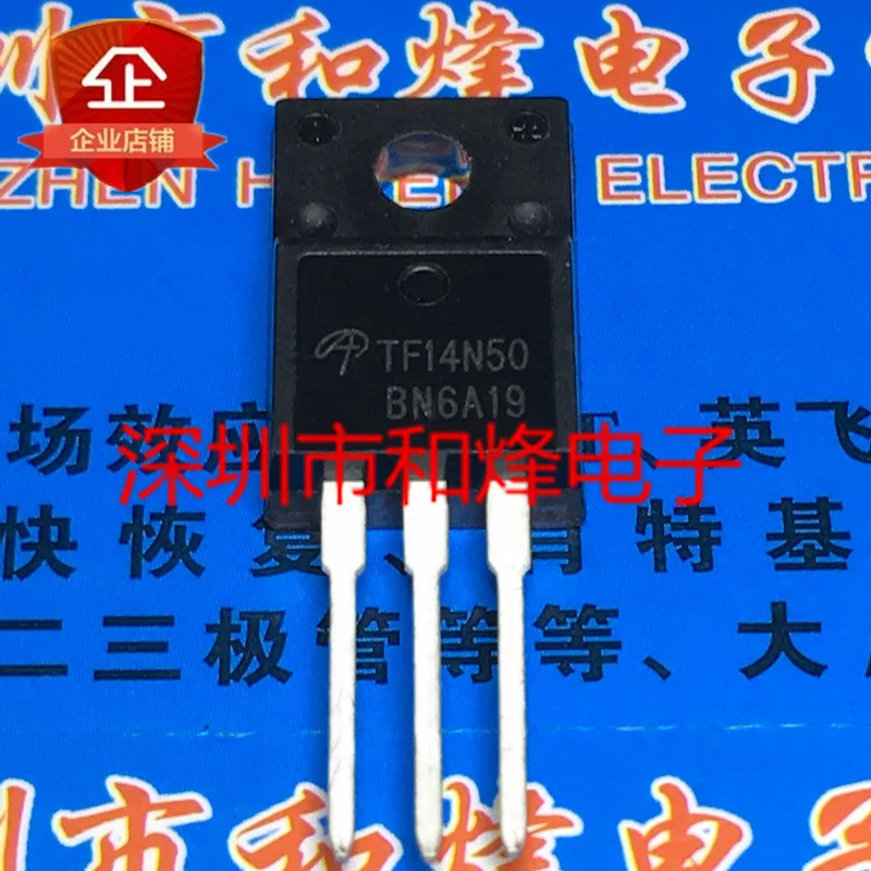 5PCS-10PCS TF14N50 AOTF14N50  TO-220F 500V 14A New And Original On Stock