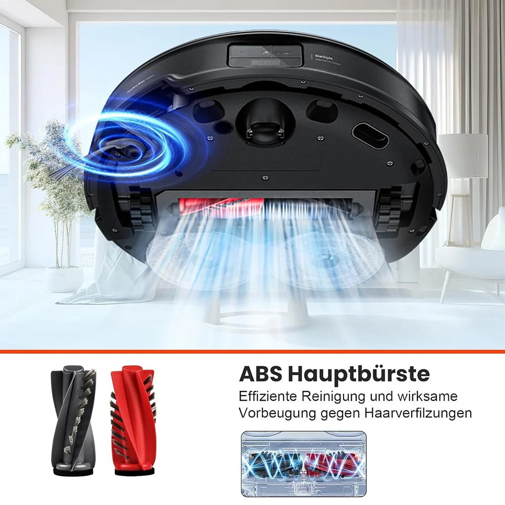 A86I-Zubehör-Set für Roborock Saros 10R Roboter-Staubsauger, Hauptseitenbürste, Hepa-Filter, Mopptuch, Staubbeutel