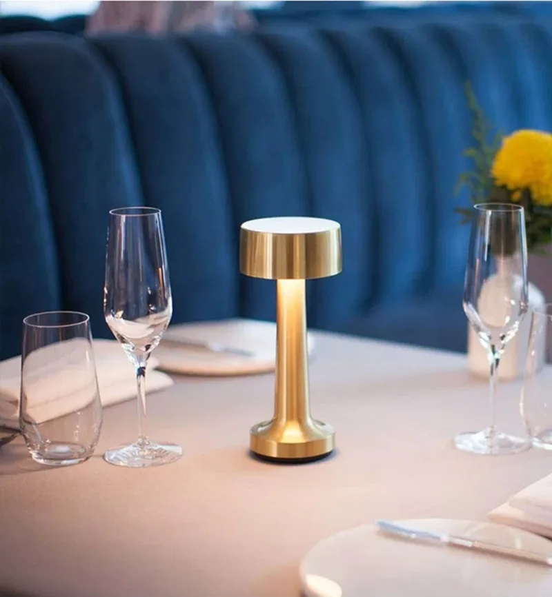 2025 New LED dumbbell creative night light, high-end light luxury modern decorative table lamp, bar retro small table lamp