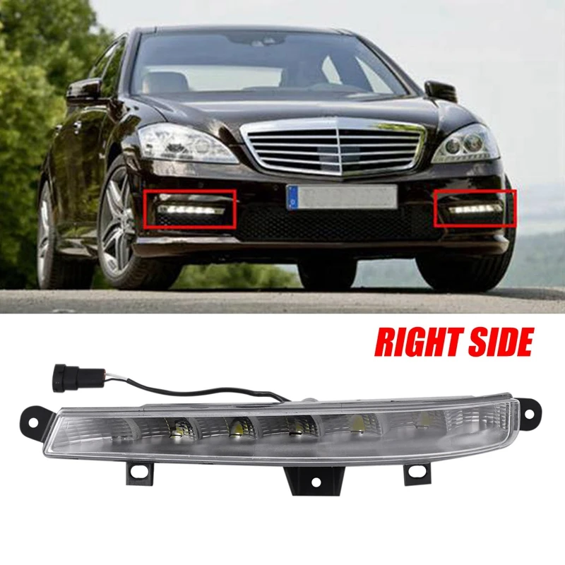 Car Side DRL LED Fog Lamps Lights Daytime Running Lights For Mercedes Benz W221 S63 AMG 2007-2013