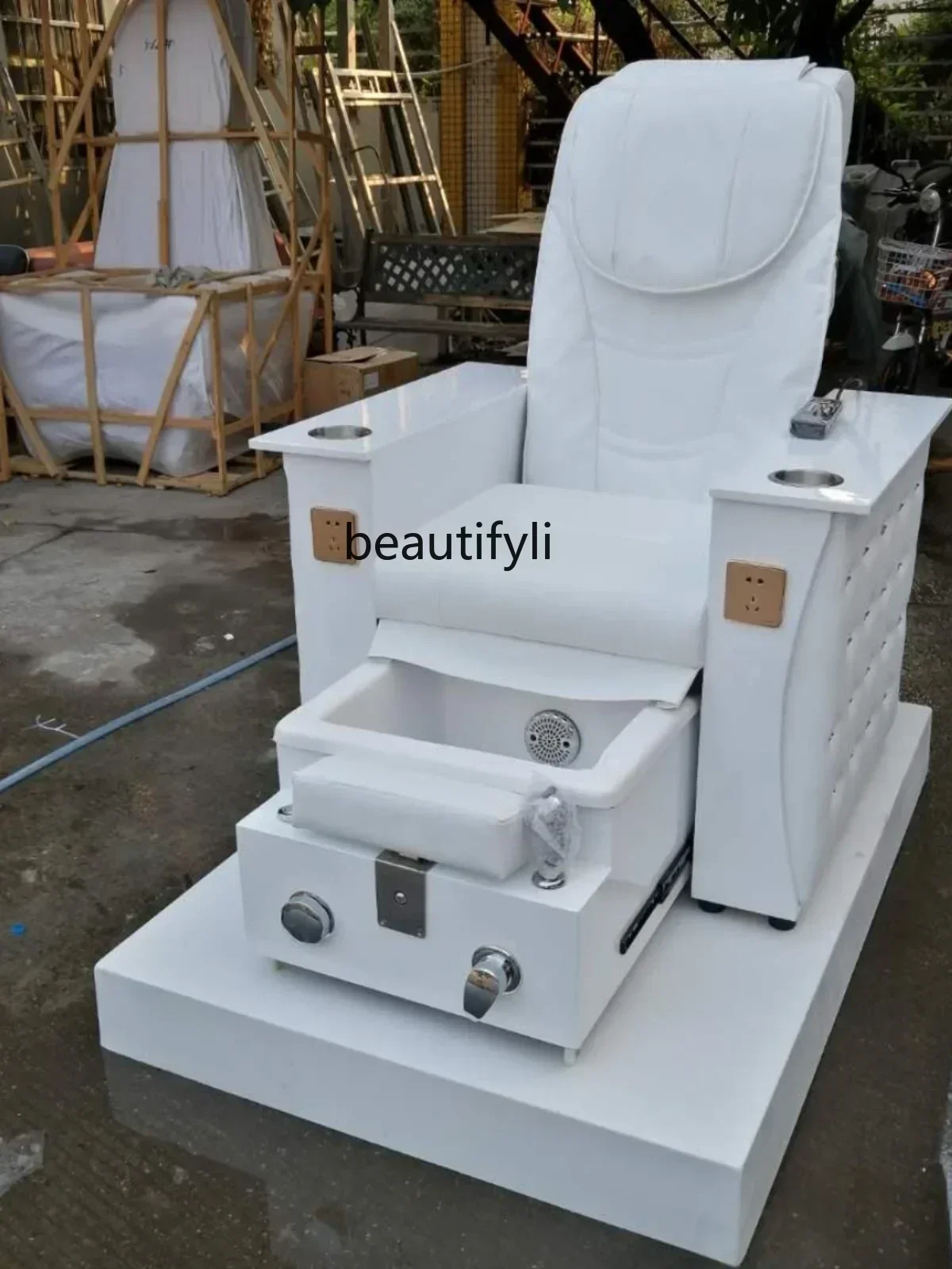 

YH Foot Bath Nail Beauty Sofa Spa Massage Chair Beauty Lounge Chair Electric Multi-Function Push-Pull Basin New