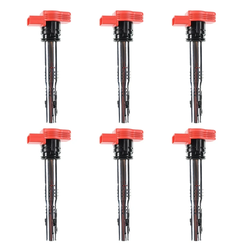 

6Pcs Car Ignition Coils Pack For - A6 A8 Quattro Q7 R8 S5 Touareg 06E905115 06E905115E