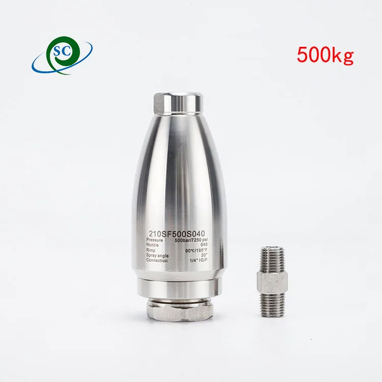 stainless steel 500kg high impact Spray Nozzle Rotating turbo Nozzle for paint rust cleaning