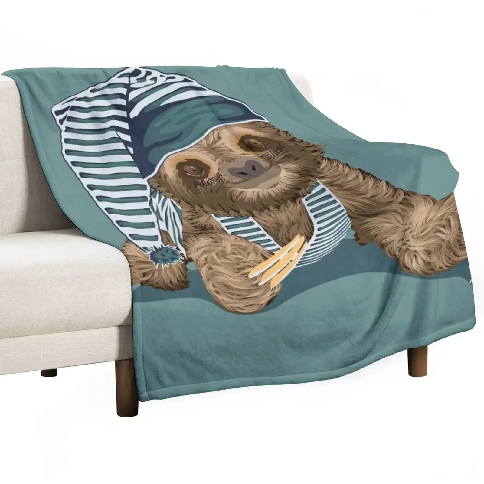 

Always Tired Sloth Throw Blanket bed plaid Giant Sofa Luxury Brand Blankets