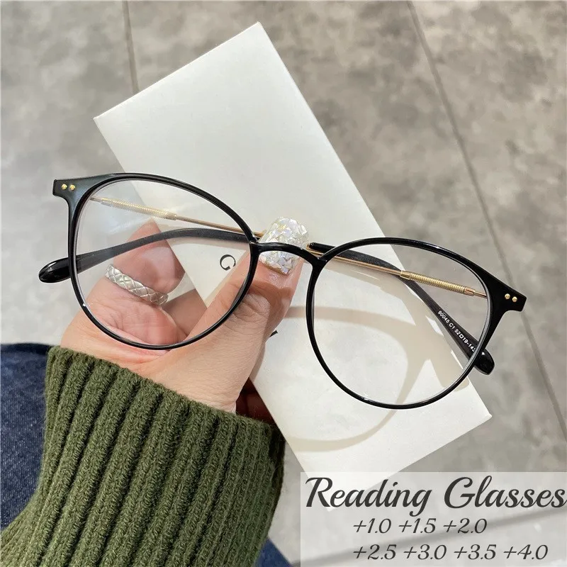 

Luxury Presbyopia Glasses Blue Light Blocking Eyeglasses Women Men Prescription Far Sight Glasses Diopter 0 To -4.0 Eyewear