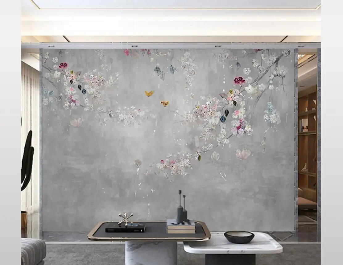 papel pintado de pared Custom 3d Wallpaper Mural American Flower Butterfly Living Room Bedroom Background Wall pintado de pared