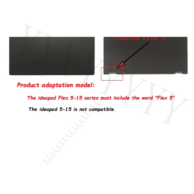 Y+ Brand New LCD Back Cover/Hinges for Lenovo Ideapad Flex 5 15iil05 5-15ITL05 5-15ALC05