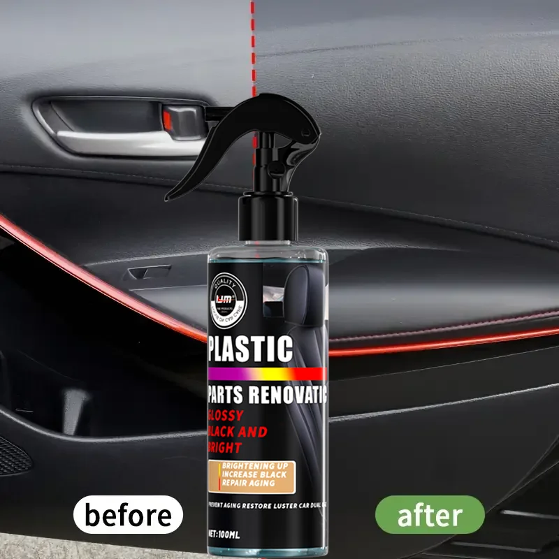 Car Plastic Renovation Spray, Anti-Aging Brightening Restorer For Dashboard Door Trim Tire Rubber Parts Refurbish Polish view 4
