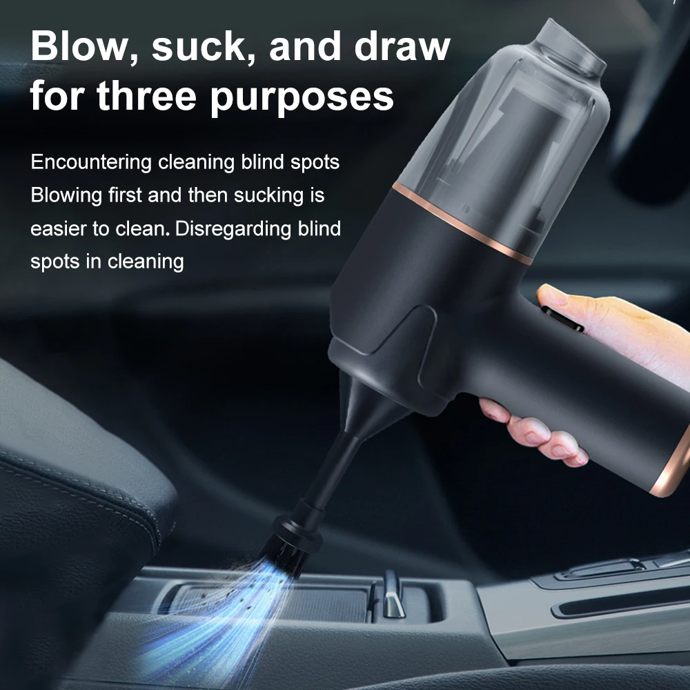 1 Set Car Mounted Wireless Vacuum Cleaner Ultra High Power Handheld Large Suction Force for Vehicles Mini Dust Blower