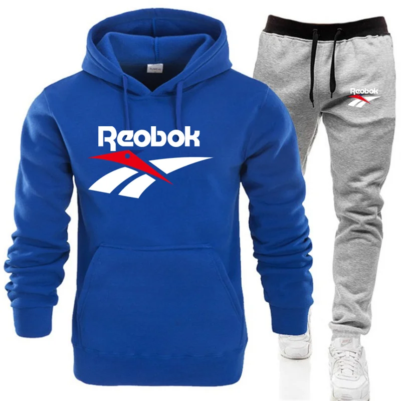 2024 New Men\'s Autumn Winter Sets Hoodie+Pants Pieces Casual Tracksuit Male Sportswear Brand Clothing Sweat Suit