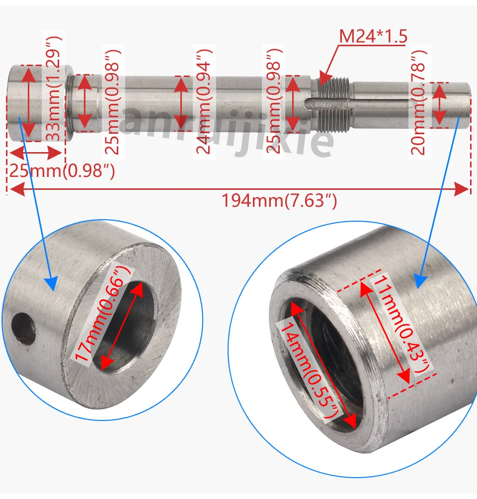 Spindle 2MT SIEG X1-078&SX1&JET JMD-1  Mini Mill Spares