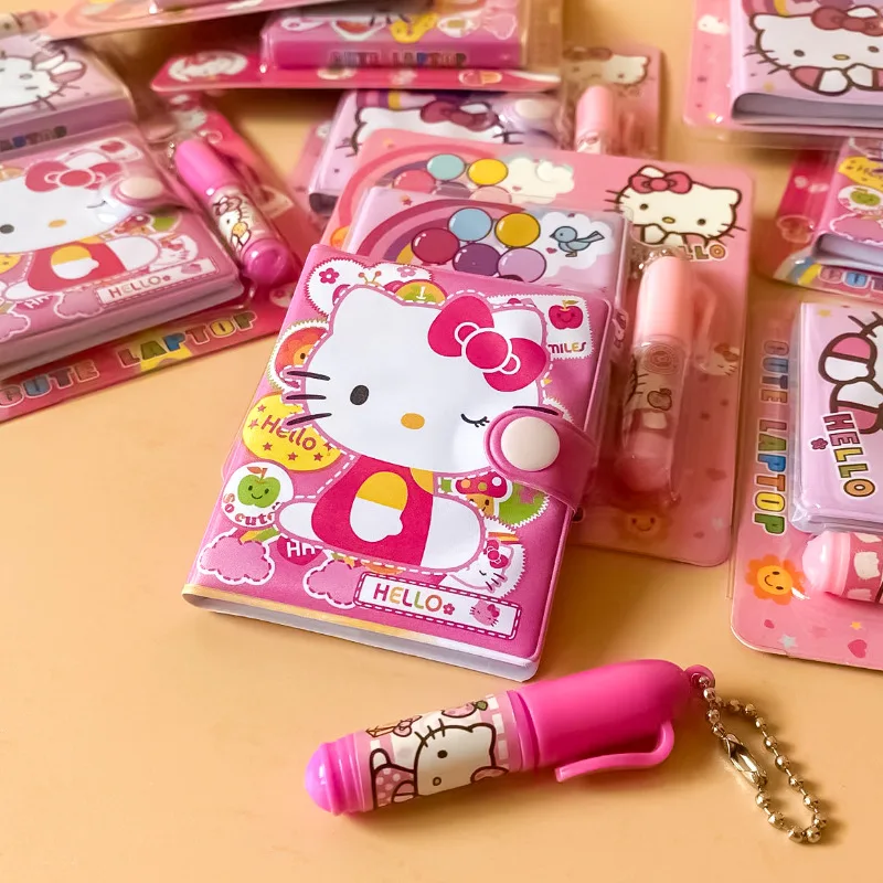 24pcs Sanrio Hello Kitty Stationery Booklet Prize Cute Little Girl With Ballpoint Pen Office Set Wholesale Student Supplies