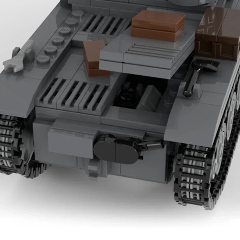 รถทหารรุ่น Moc อาคารอิฐ Panzer II รถถังหุ้มเกราะเทคโนโลยี Modular Blocks ของขวัญของเล่นคริสต์มาส DIY ชุดประกอบ