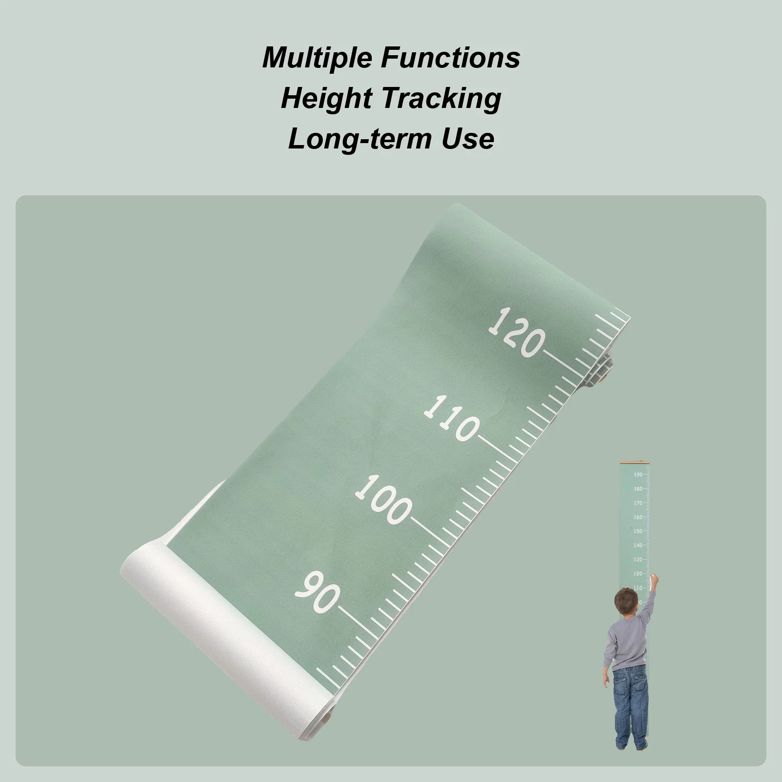 Kids Height Wall Chart Canvas Wall Mounted Ruler Growth Handing Ruler For Kids Children Boys Girls Home Living Room Bedroom