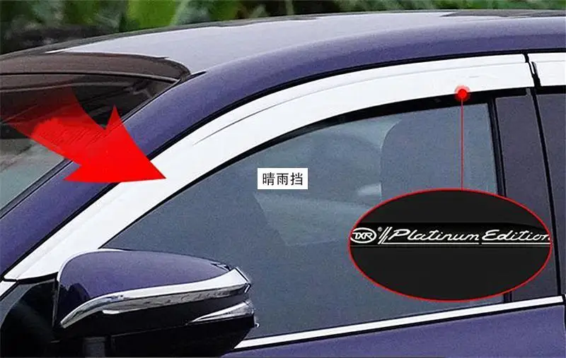 For Toyota Harrier 2021 2022 Car Styling 6pcs ABS chrome Exterior Visor Vent Shades Window Sun Rain Guard trim Accessories