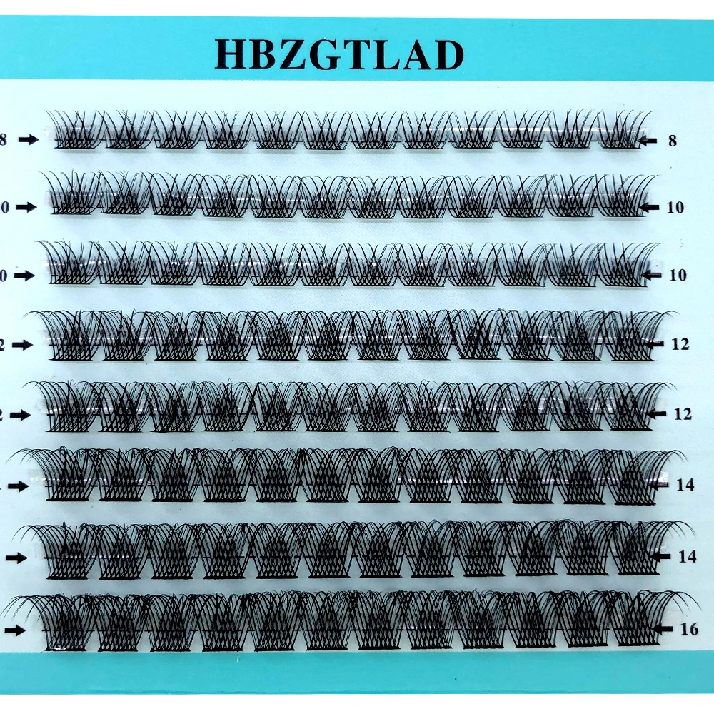 Mischen Sie 3D Fluffy Single Cluster Falsche Wimpern, vorgefertigte Volumenfächer, einzelne Wimpern, segmentierte natürliche gefälschte Wimpern für die Augenverlängerung – Detail 8