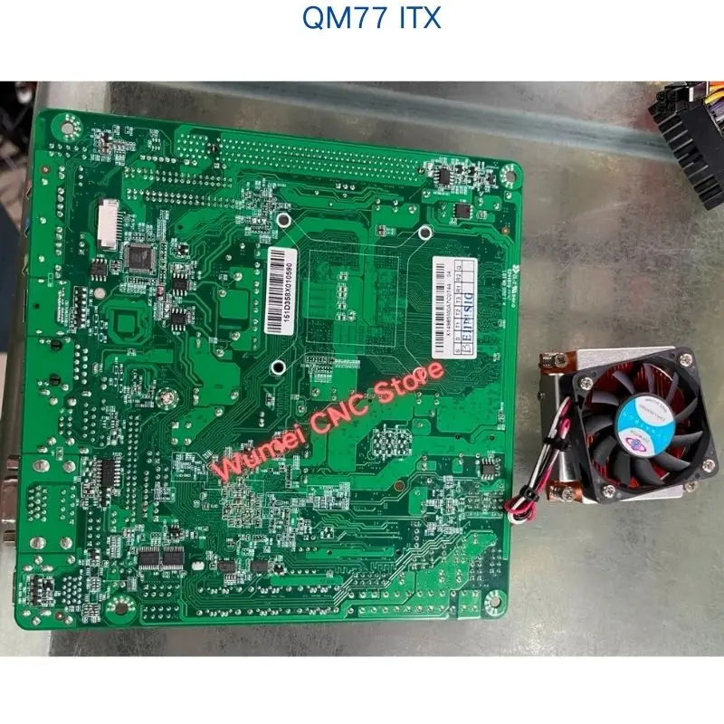 For QM77 Industrial Control ITX Soft Router 6 Gigabit Network Card NAS Black Qunhui Computer Motherboard with Heat Sink