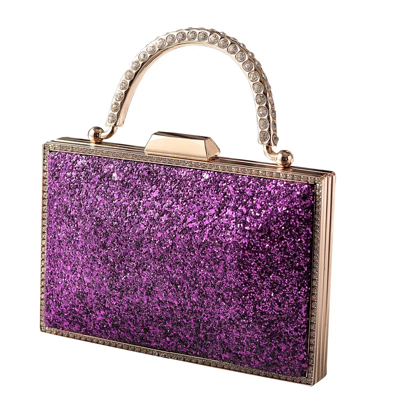 

New women's sequined evening bags, fashionable diamond-embellished handbags, party dress bags