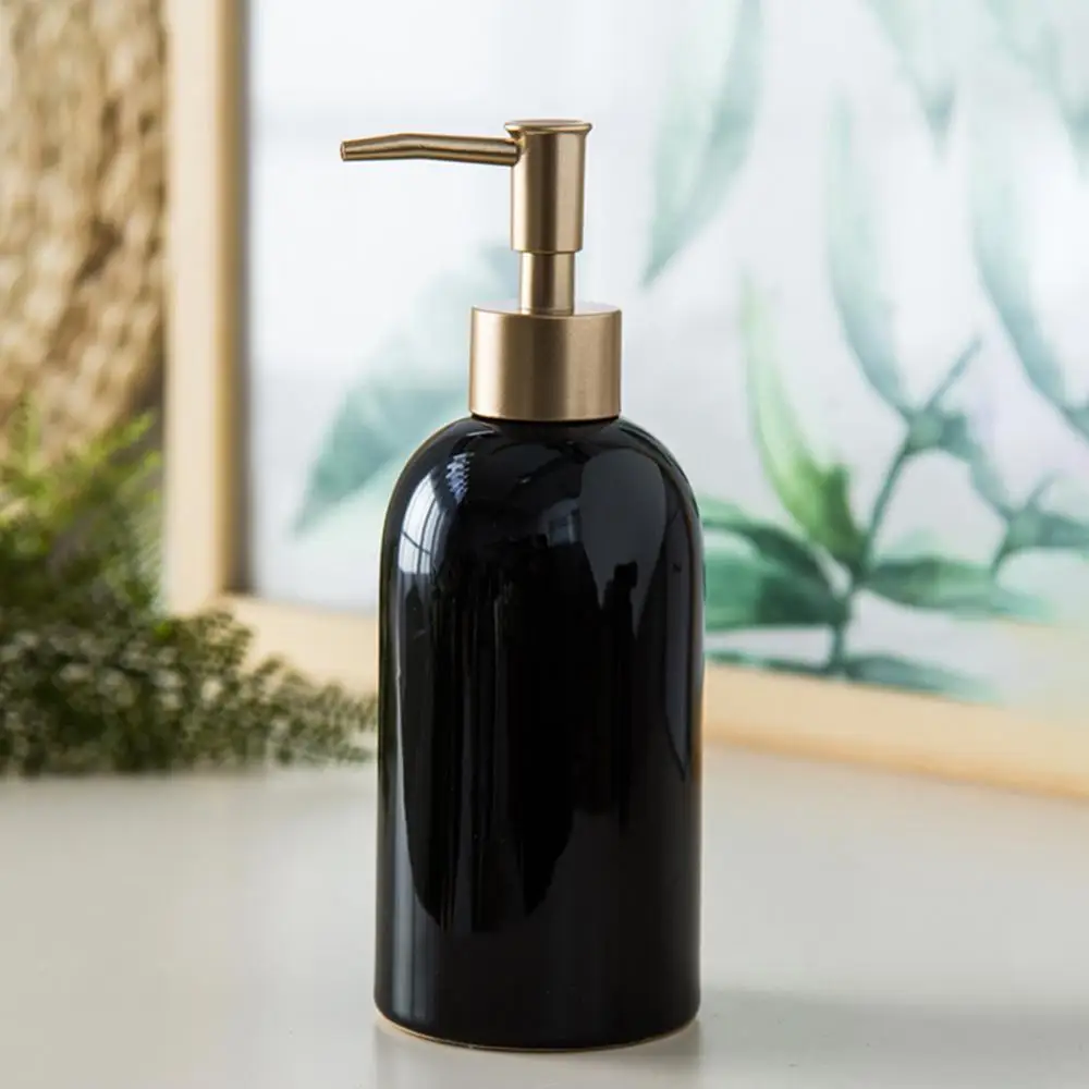 420ml Liquid Soap Shampoo Lotion Shower Gel Ceramic Empty Pump Bottle Container Bathroom Portable Soap Dispensers