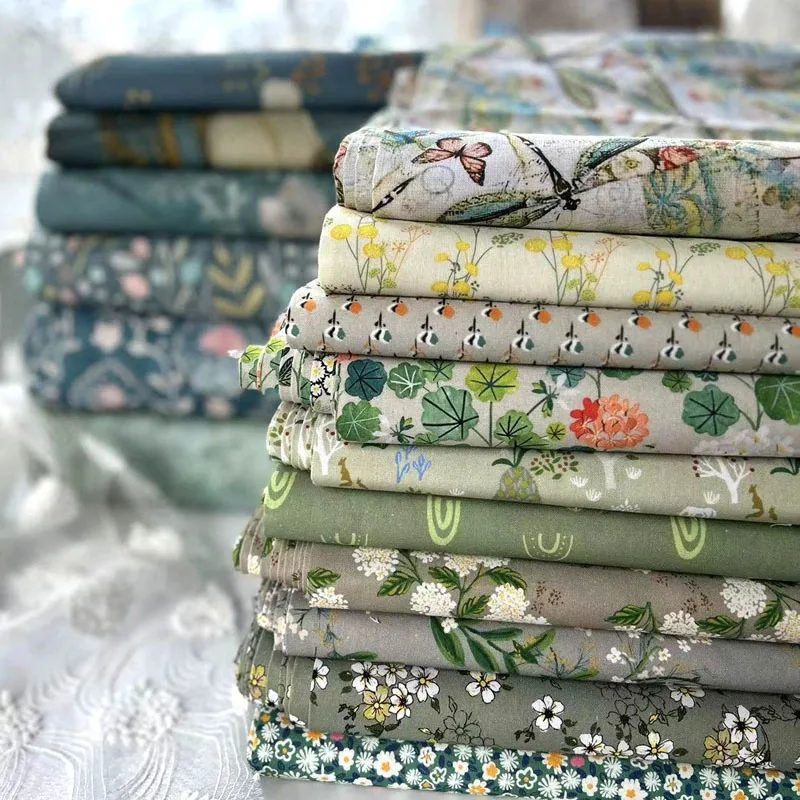 110×45cm Cotton Poplin Pastoral Floral 40S Tissun Liberty Fabric For Kids Baby Sewing Cloth Dresses Skirt DIY Handmade Patchwork