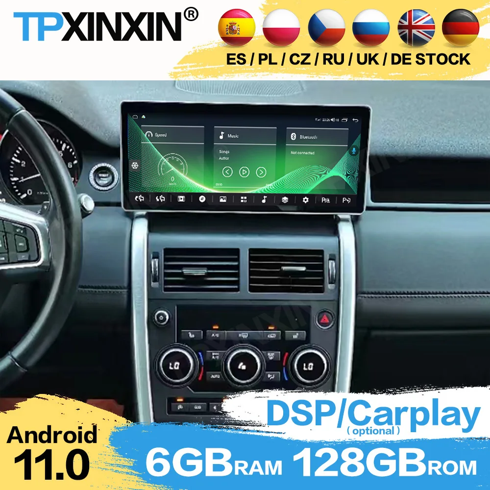 

12.3 Inch Car Radio Stereo Receiver Android For Land Rover Freelander 2016 2017 2018 2019 GPS Navigation Automotive Head Unit