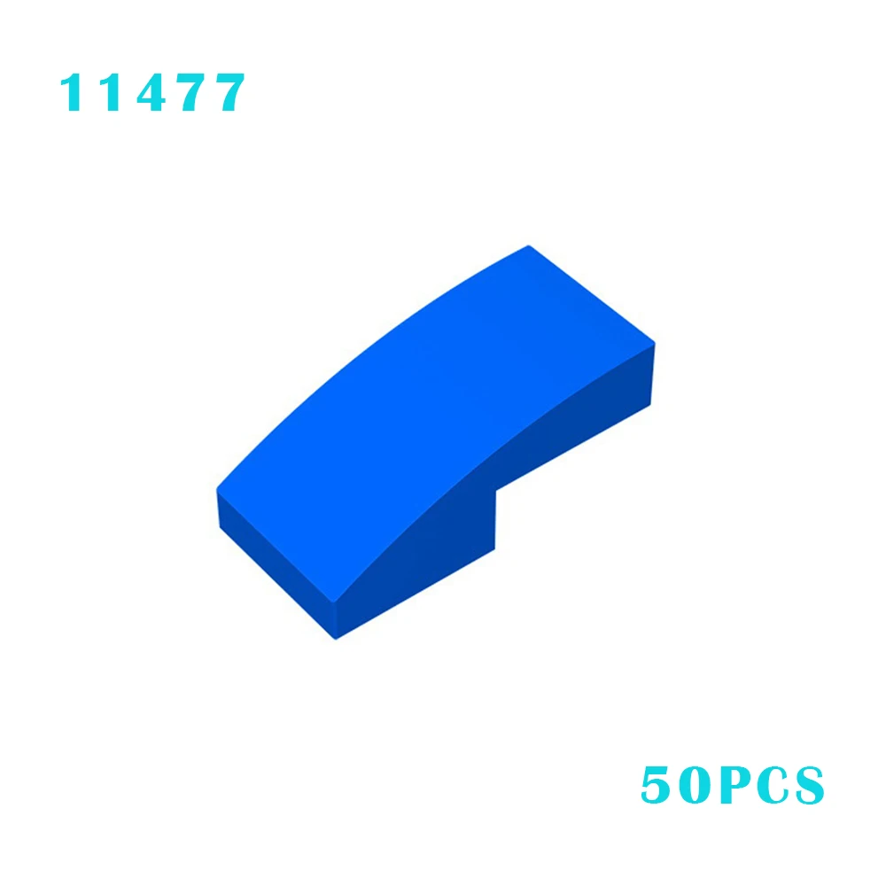 50pcs 11477 Slope Curved 2 X 1 Bricks DIY Buildings Blocks Collections Bulk Modular Toys For Technical MOC Set Christmas Gifts