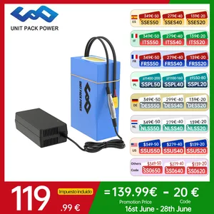 Paket Baterai eScooter Ebike 36V 48V 52V 60V 72V 40Ah 25Ah 20Ah Baterai Lithium Tahan Air 250W-3000W Sepeda Motor 8 baterai lithium 60v penjualan terbaik - №