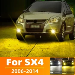 2Pcs Double Colors Flash LED Fog Lamp For SUZUKI SX4 2006 2007 2008 2009 2010 2011 2012 2013 2014 Front Driving Light