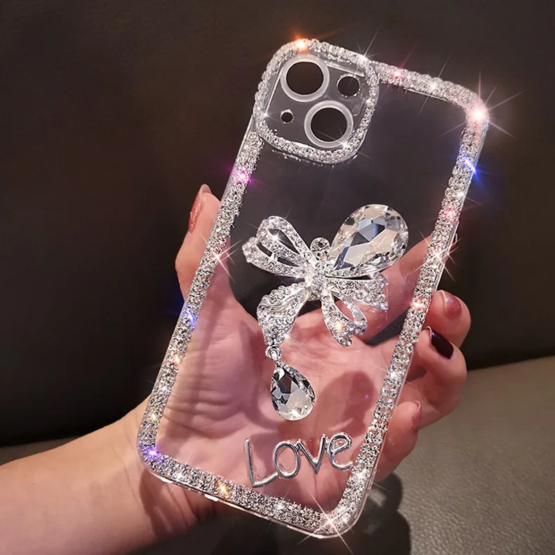 Rhinestone Case for Samsung Galaxy S24 S23 S22 S21 S20 Ultra Plus FE Case Diamond Phone Cover Sunjolly for Galaxy S24 Ultra Case