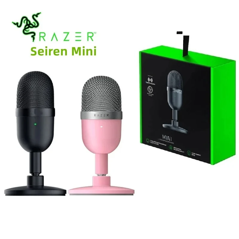 

2023 Razer Seiren Mini USB Condenser Microphone Ultra-compact Streaming Microphone with Supercardioid Pickup Pattern Microphone