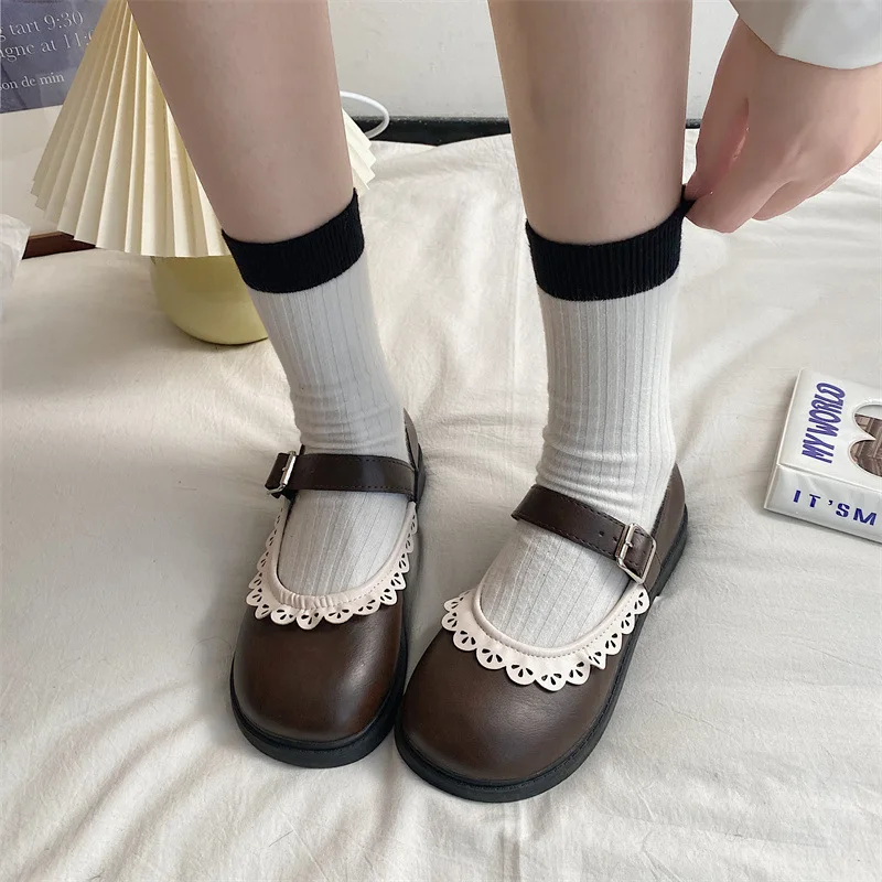 Shoes Woman 2024 Round Toe Oxfords Shallow Mouth Female Footwear Low Heels New Leather Comfortable Dress Summer Sweet PU Spring